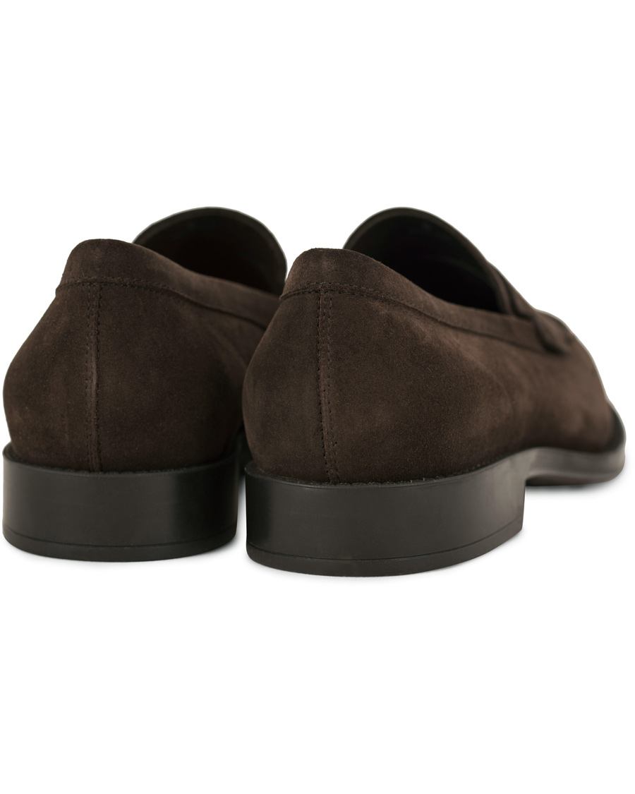 Hombres | Tod's Mocassino Penny Loafers Dark Brown Suede | Tod's | Mocassino Penny Loafers Dark Brown Suede