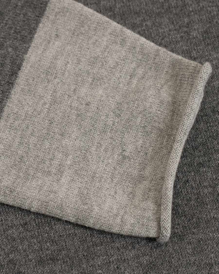 Hombres | Jerséis y prendas de punto | Filippa K | Cotton/Merino Roll Edge Sweater Grey Melange