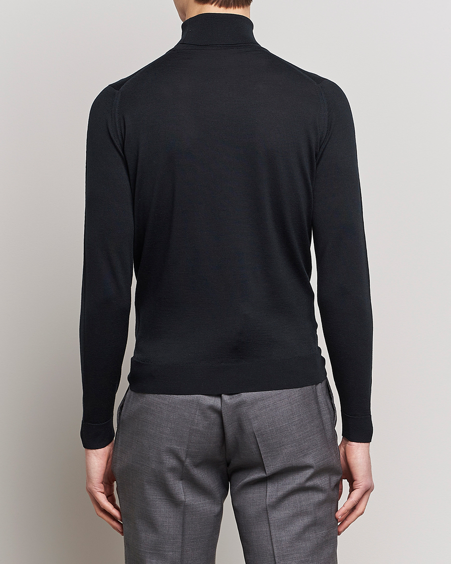 Hombres | Jerséis y prendas de punto | John Smedley | Cherwell Extra Fine Merino Rollneck Black