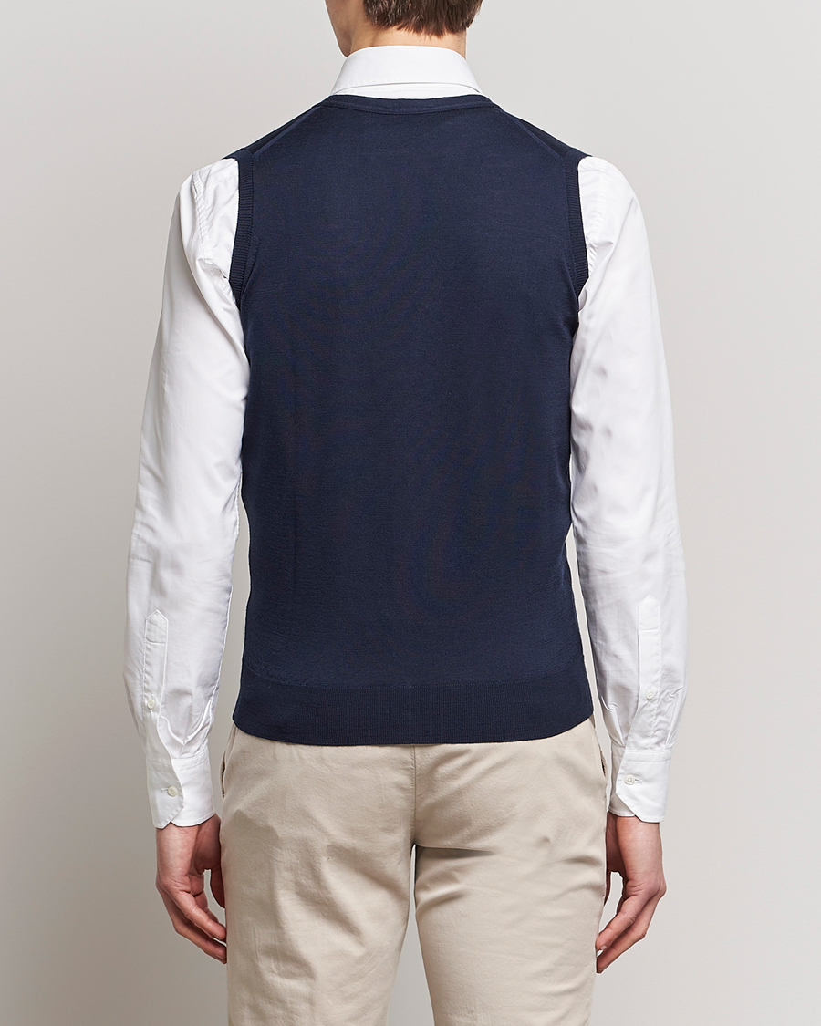 Hombres | Jerséis y prendas de punto | John Smedley | Huntswood Slim Fit Waistcoat Midnight