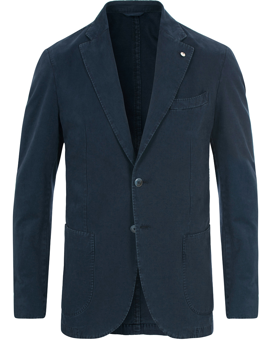 Hombres | Blazers | L.B.M. 1911 | Jack Regular Fit Cotton Blazer Long Blue
