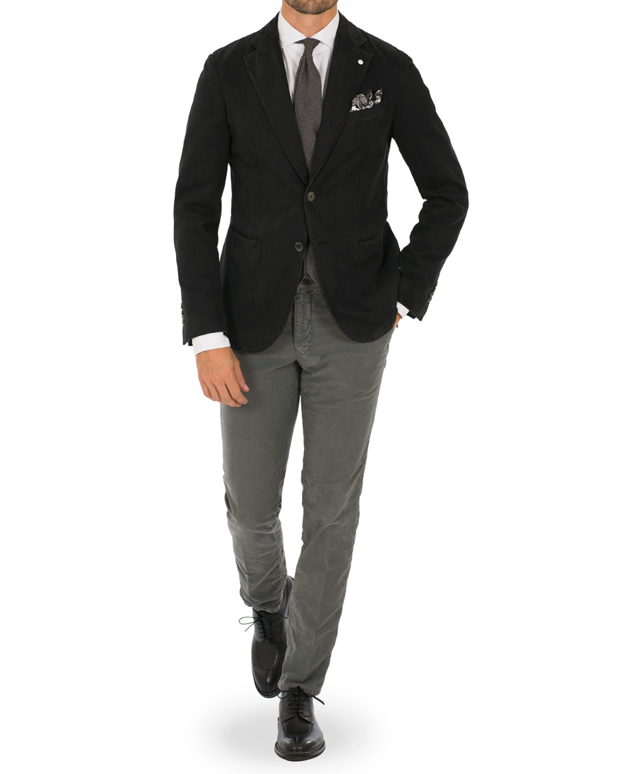Hombres | Blazers | L.B.M. 1911 | Jack Slim Fit Cotton Blazer Black