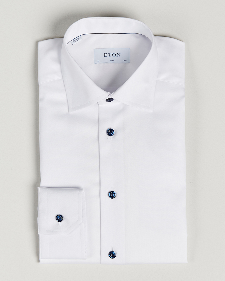 Hombres | Camisas | Eton | Slim Fit Signature Twill Shirt White