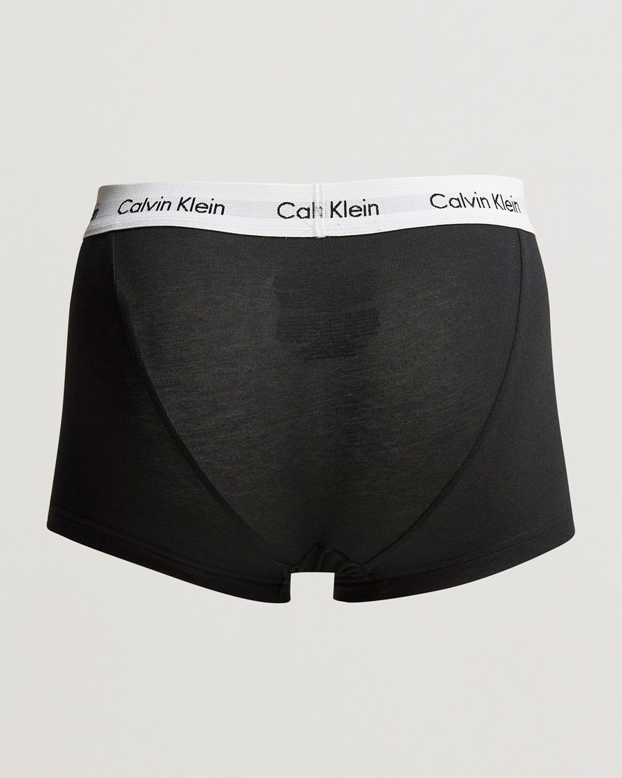 Hombres | Bañadores | Calvin Klein | Cotton Stretch Low Rise Trunk 3-Pack Black/White/Grey