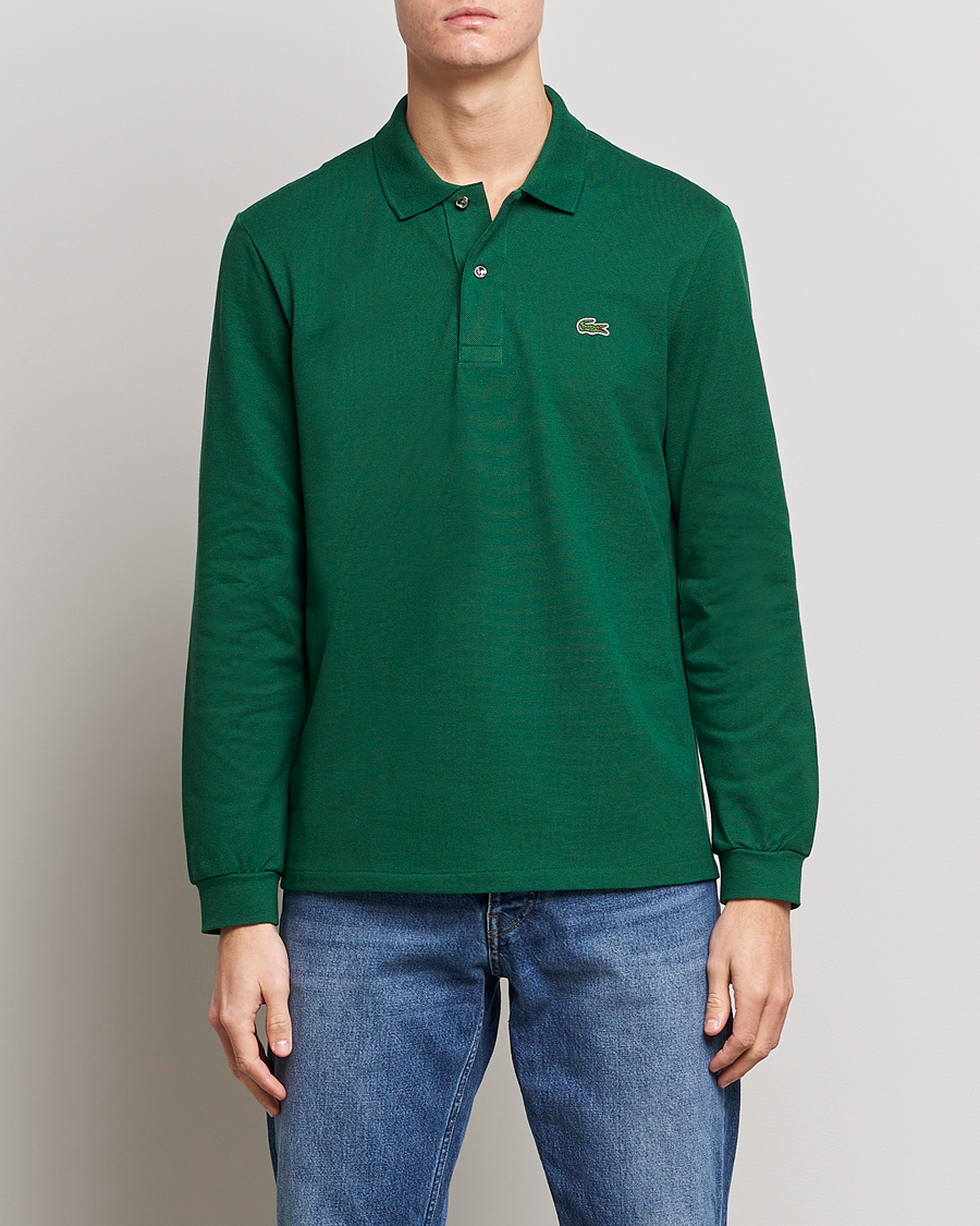 Hombres | Polos | Lacoste | Original Long Sleeve Polo Piké Green
