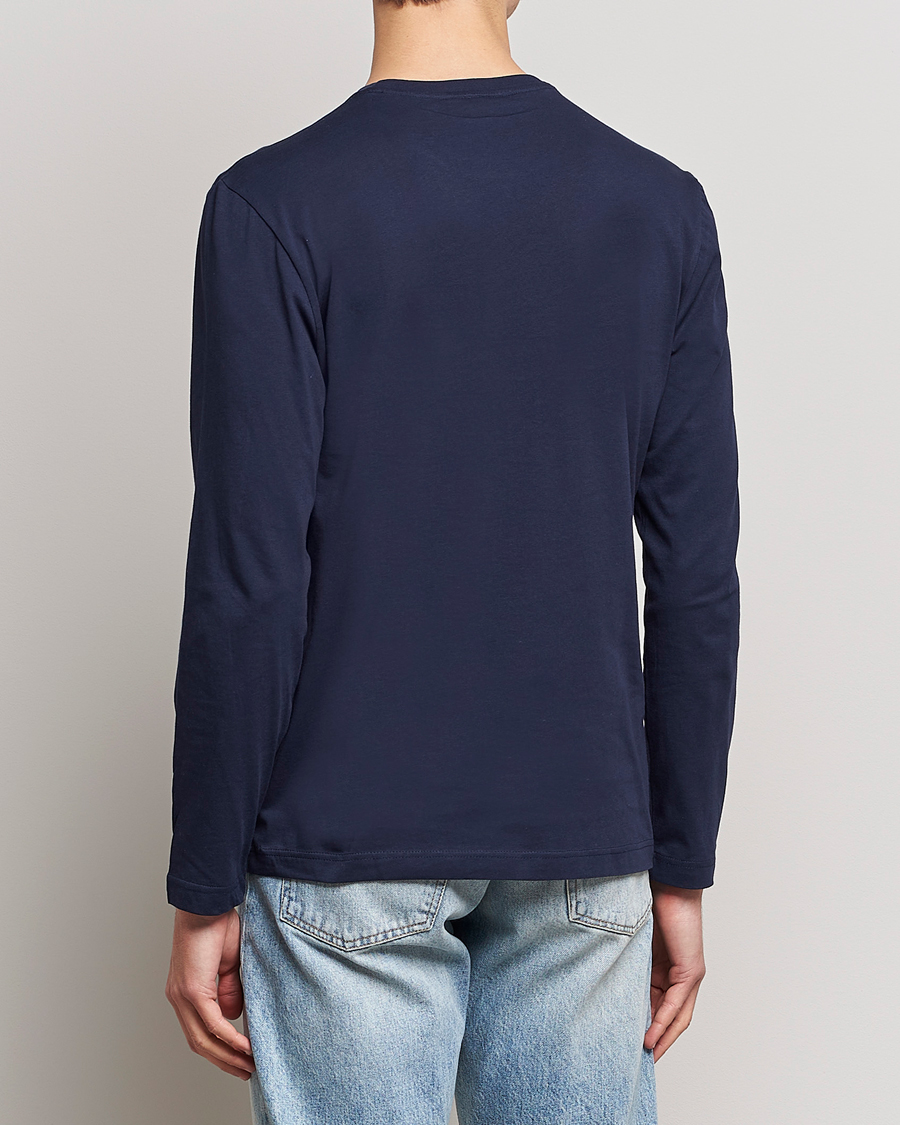 Hombres | Camisetas | Lacoste | Long Sleeve Crew Neck T-Shirt Navy