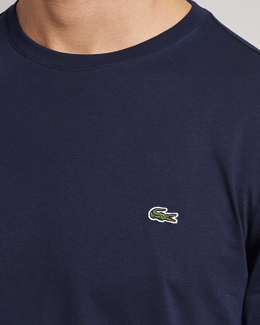 Hombres | Camisetas | Lacoste | Long Sleeve Crew Neck T-Shirt Navy