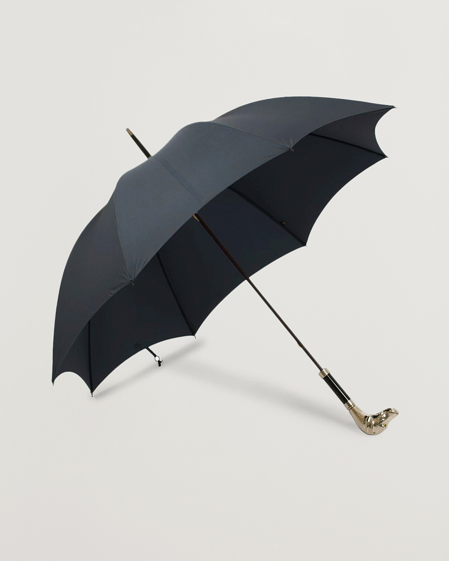 Hombres | Fox Umbrellas Silver Dog Umbrella Navy | Fox Umbrellas | Silver Dog Umbrella Navy