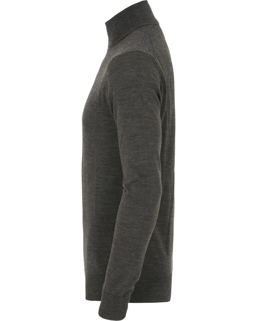 Hombres | Jerséis y prendas de punto | Tiger of Sweden | Visavi Extra Fine Merino Polo Dark Grey