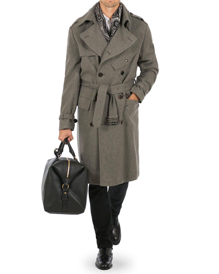 Hombres | Abrigos y chaquetas | Ralph Lauren Purple Label | Ingleton Trenchcoat Light Grey Melange
