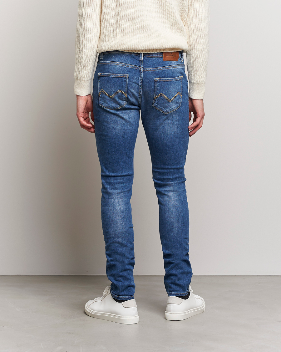 Hombres | Vaqueros | Morris | Triumph Slim Fit Stretch Jeans Mid Blue