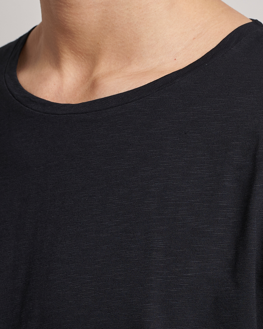 Hombres | Camisetas | Nudie Jeans | Roger Slub Crew Neck Tee Black