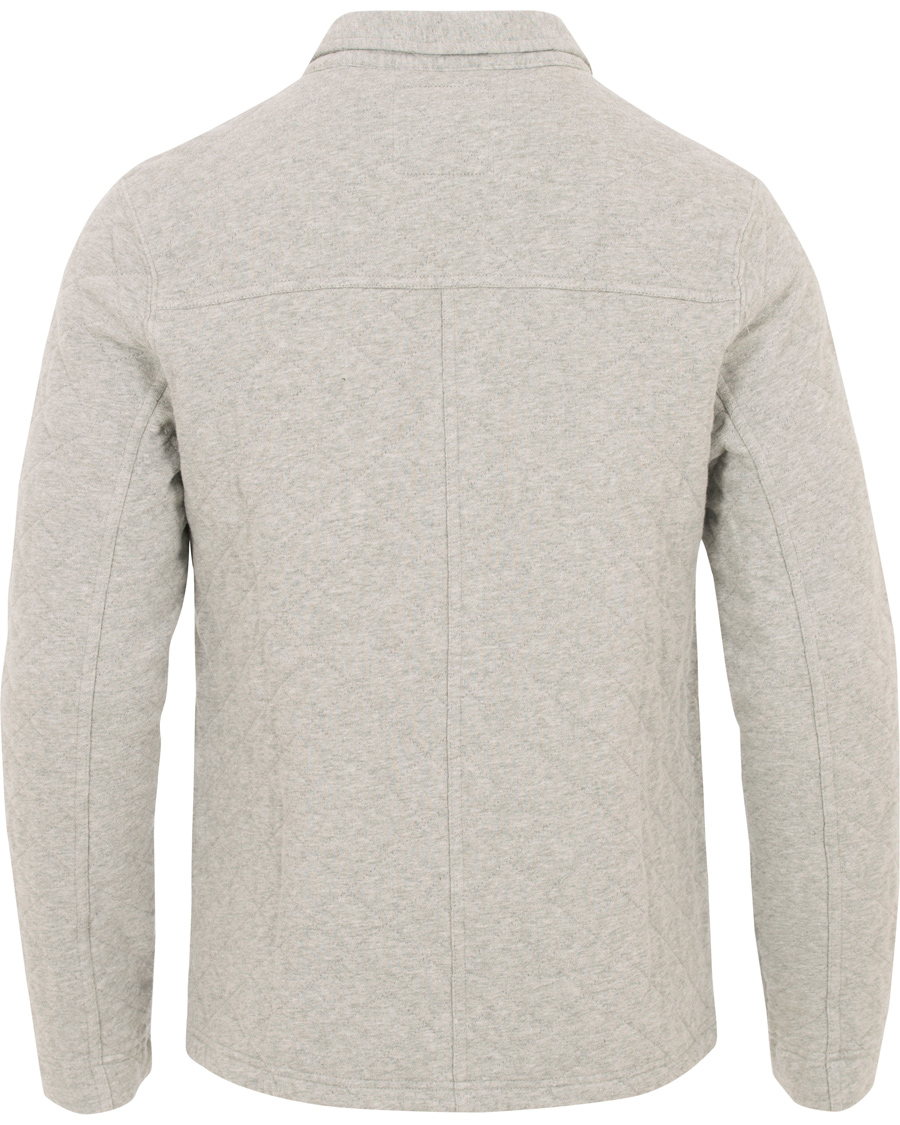 Hombres | Abrigos y chaquetas | Lexington | Bruce Quilted Jersey Shirt Jacket Heather Grey Melange