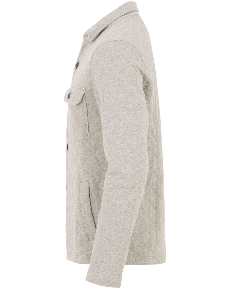 Hombres | Abrigos y chaquetas | Lexington | Bruce Quilted Jersey Shirt Jacket Heather Grey Melange