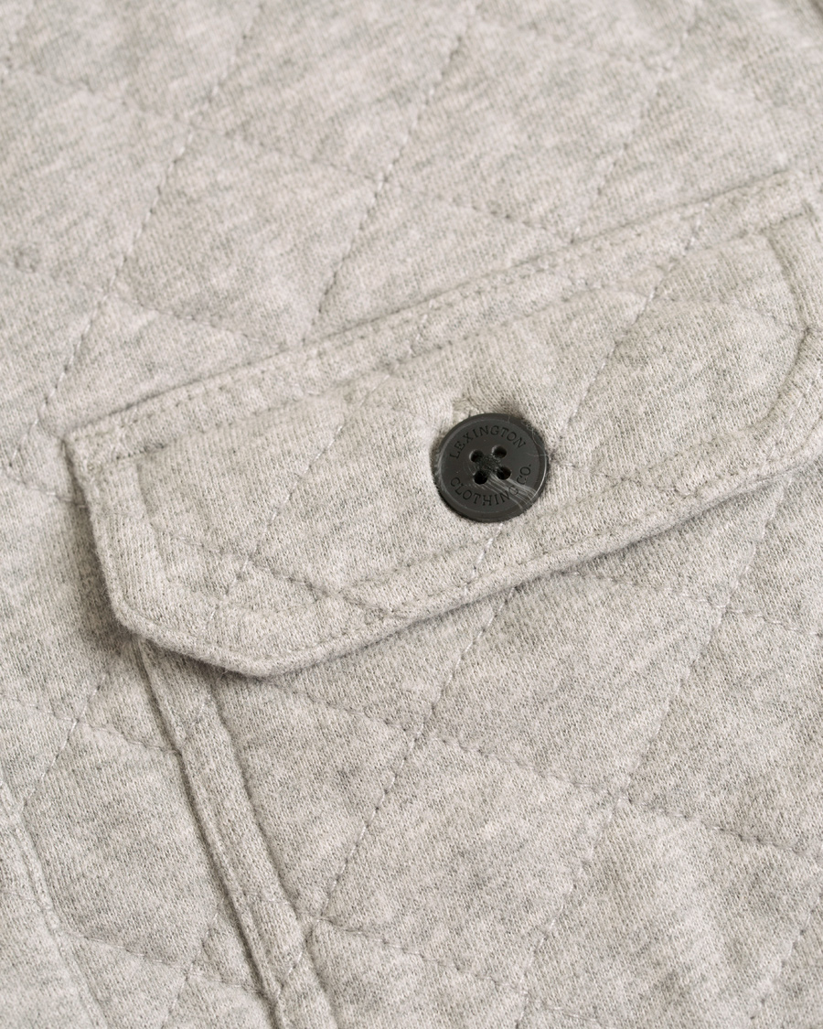 Hombres | Abrigos y chaquetas | Lexington | Bruce Quilted Jersey Shirt Jacket Heather Grey Melange