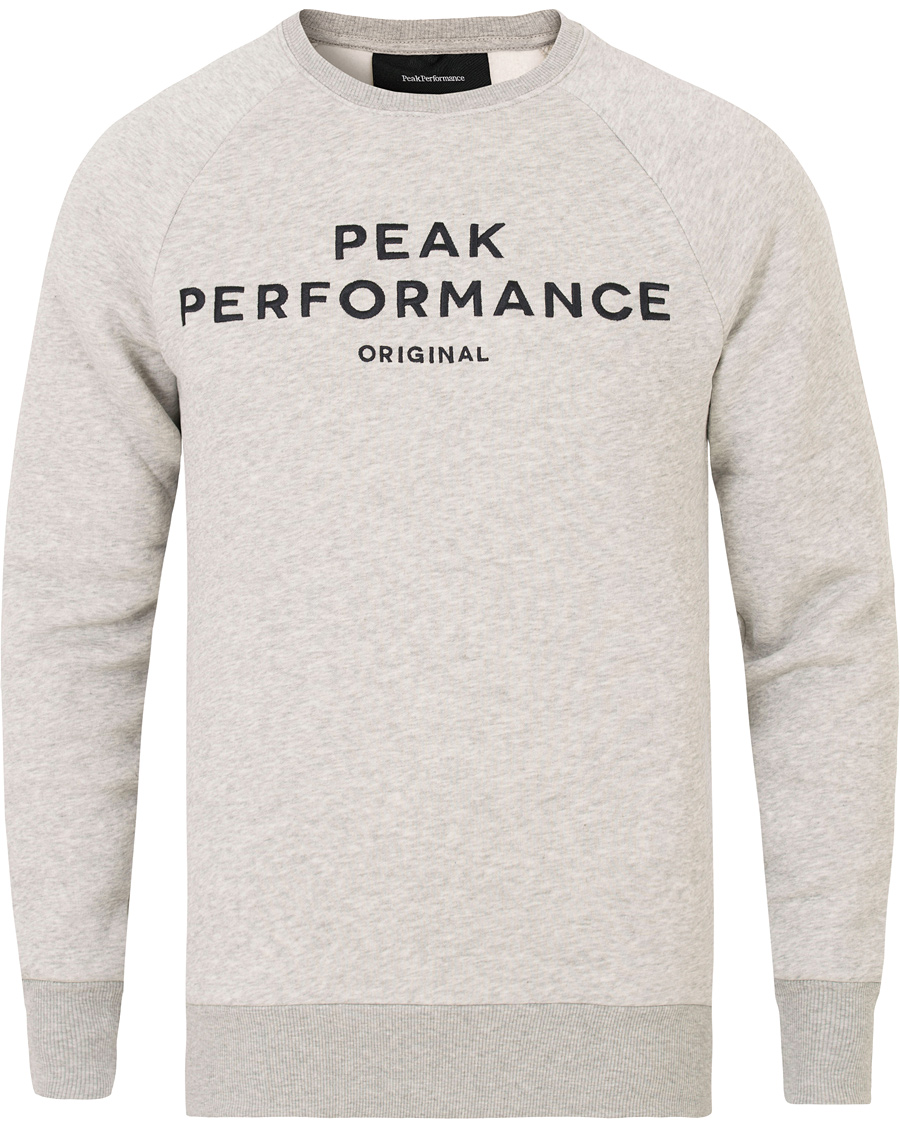 Hombres | Jerséis y prendas de punto | Peak Performance | Logo Crew Neck Sweatshirt Grey