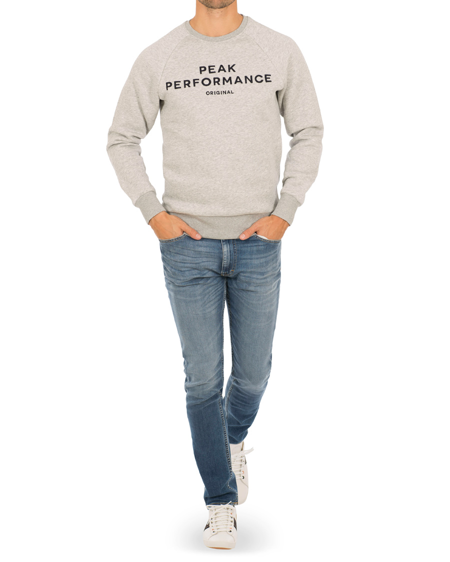 Hombres | Jerséis y prendas de punto | Peak Performance | Logo Crew Neck Sweatshirt Grey