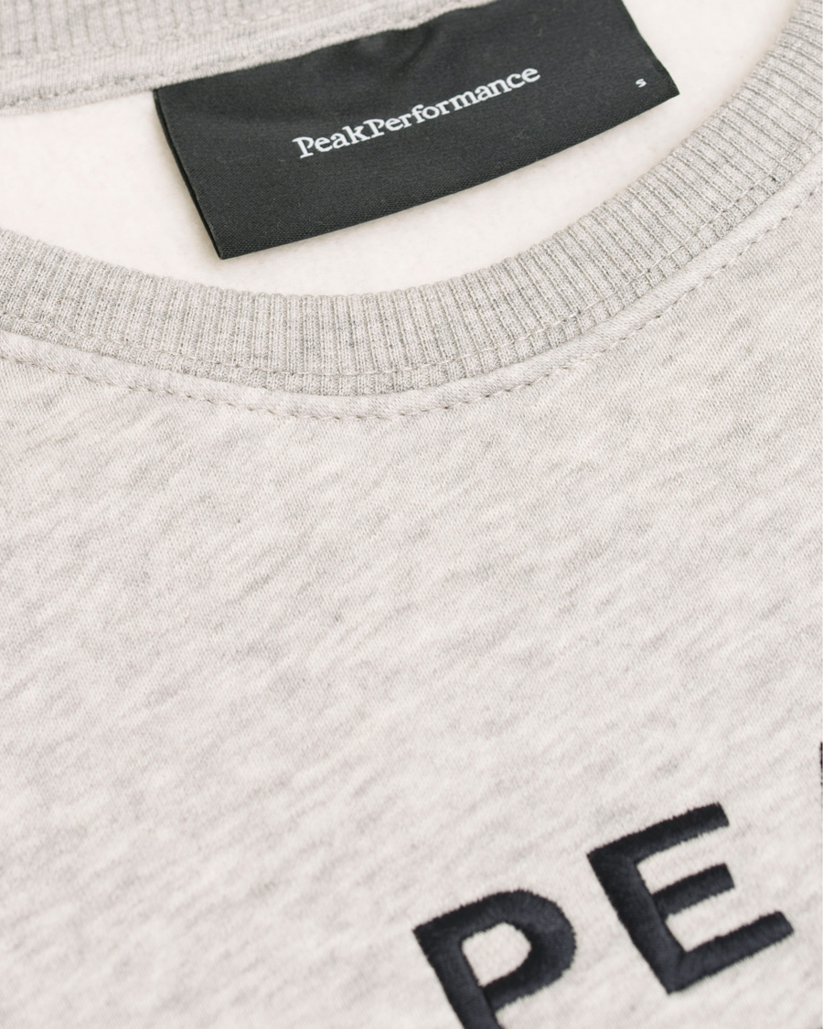 Hombres | Jerséis y prendas de punto | Peak Performance | Logo Crew Neck Sweatshirt Grey