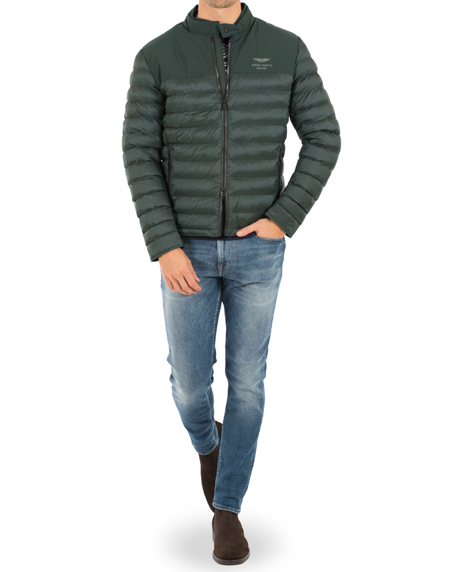 Hombres | Abrigos y chaquetas | Hackett | Aston Martin Tech Moto Down Jacket Racing Green