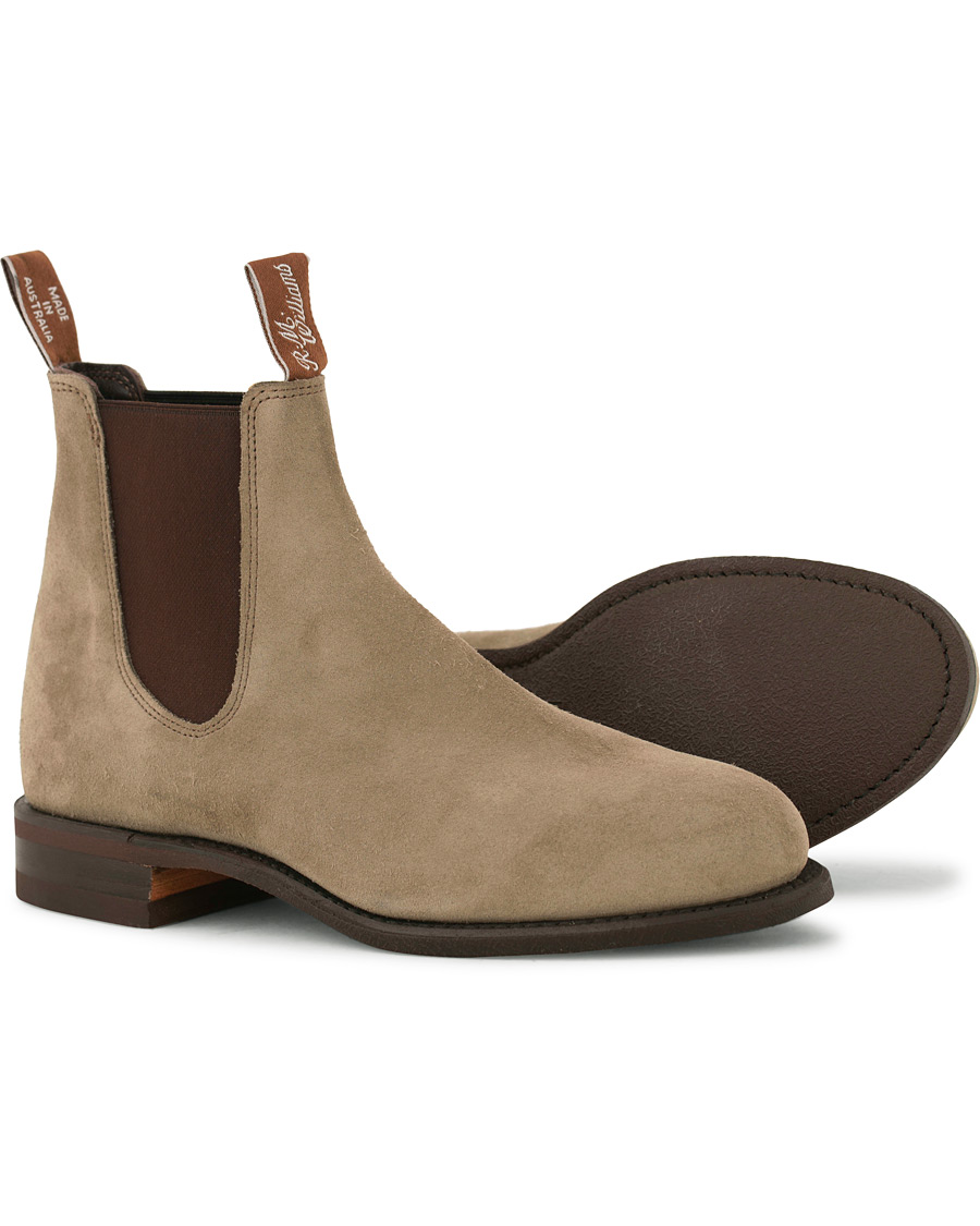 Hombres | R.M.Williams Wentworth G Boot Oatmeal Suede | R.M.Williams | Wentworth G Boot Oatmeal Suede