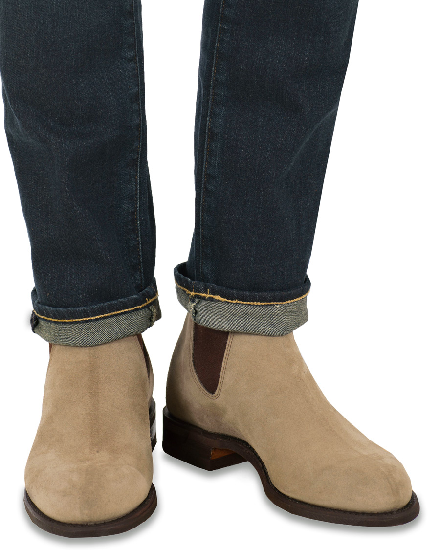 Hombres | R.M.Williams Wentworth G Boot Oatmeal Suede | R.M.Williams | Wentworth G Boot Oatmeal Suede