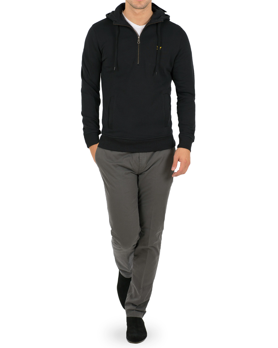 Hombres | Jerséis y prendas de punto | Lyle & Scott | Half Zip Hoodie True Black