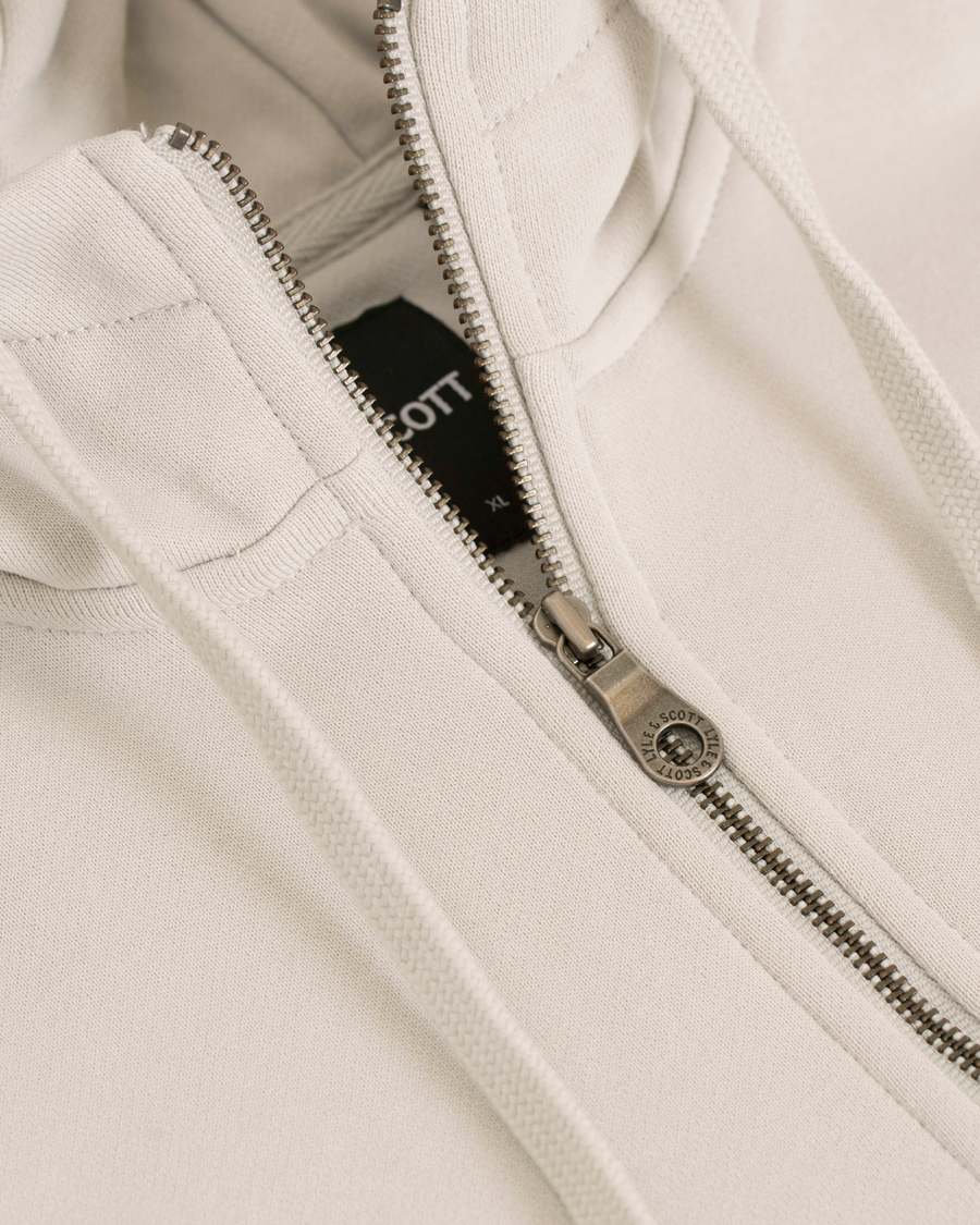 Hombres | Jerséis y prendas de punto | Lyle & Scott | Half Zip Hoodie Light Grey