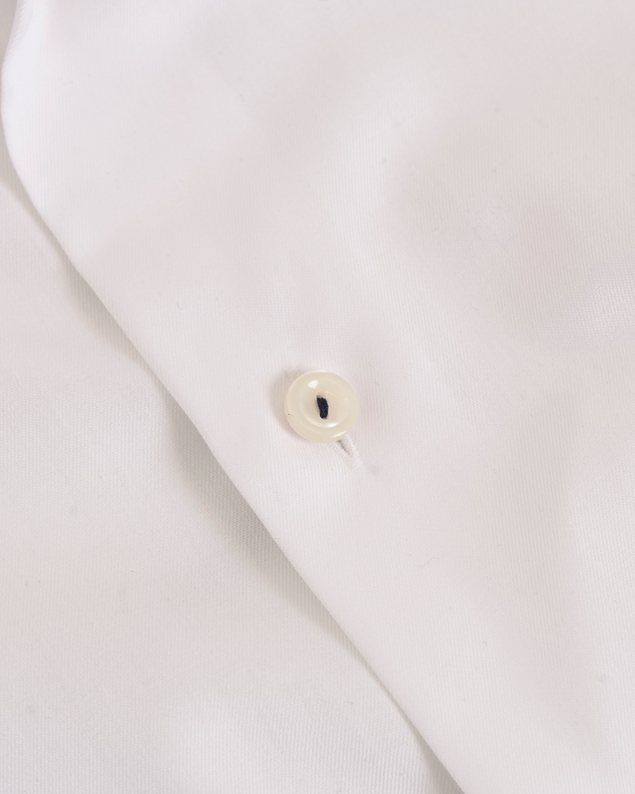 Hombres | Camisas | Eton | Super Sim Contrast Flower Shirt White