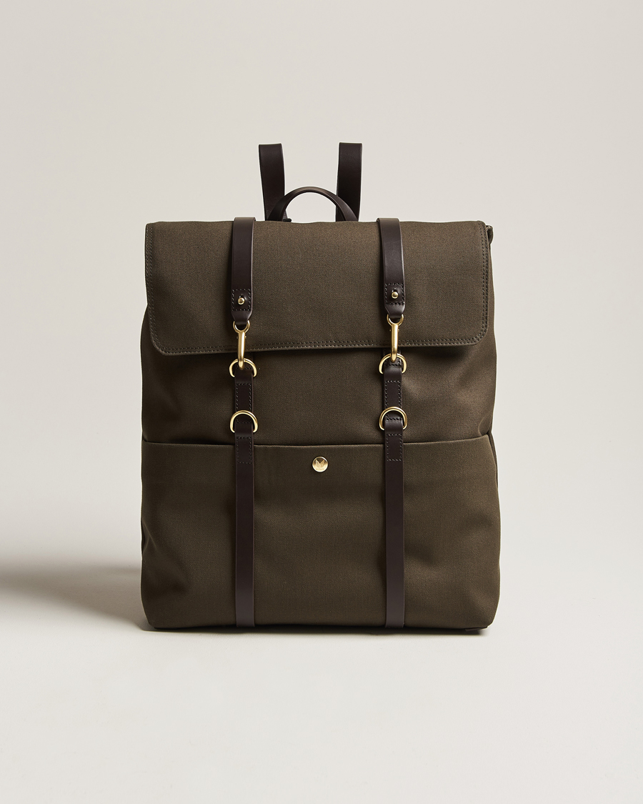 Hombres | Mismo M/S Nylon Backpack Army/Dark Brown | Mismo | M/S Nylon Backpack Army/Dark Brown