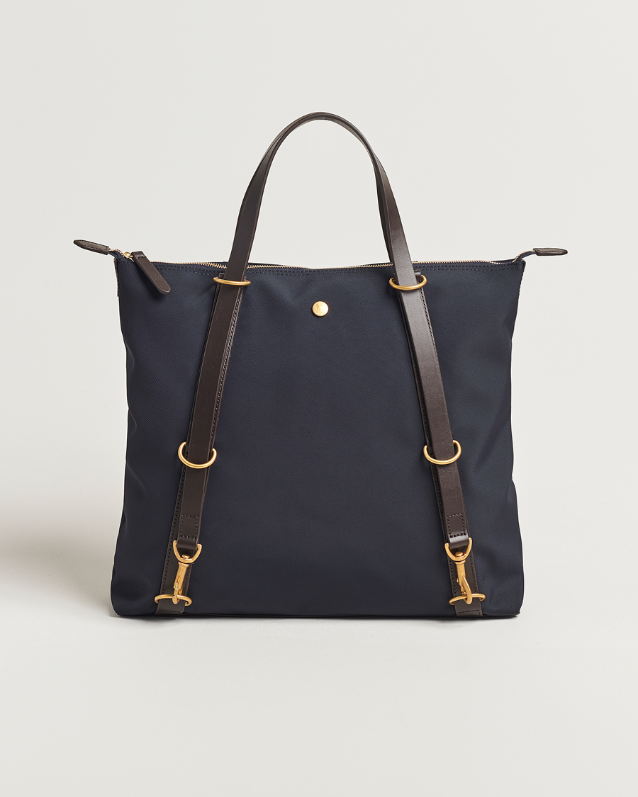 Hombres | Mismo M/S Nylon Day Pack Navy/Dark Brown | Mismo | M/S Nylon Day Pack Navy/Dark Brown