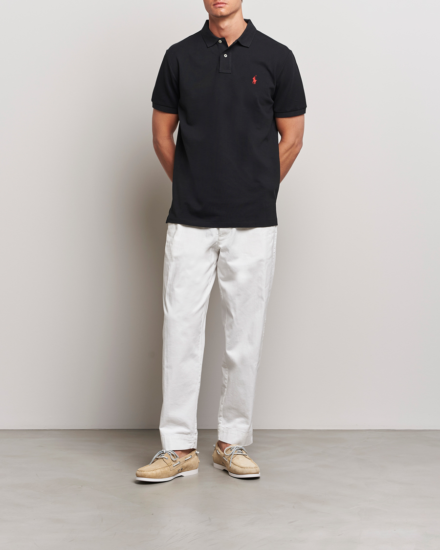 Hombres | Polos | Polo Ralph Lauren | Custom Slim Fit Polo Black