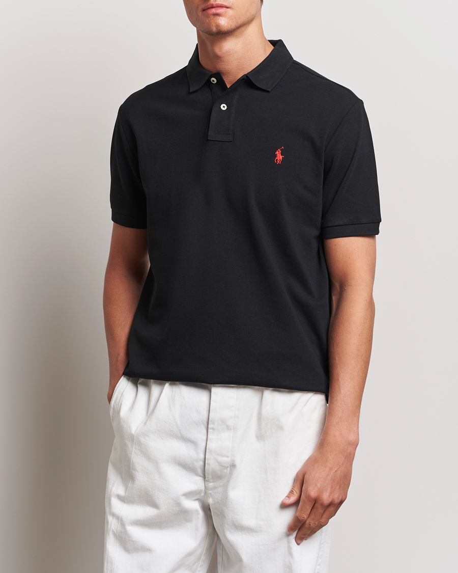 Hombres | Polos | Polo Ralph Lauren | Custom Slim Fit Polo Black