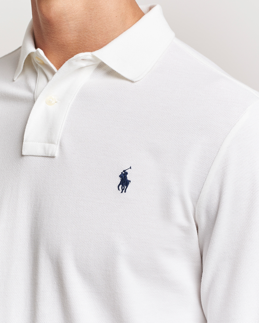 Hombres | Polos | Polo Ralph Lauren | Custom Slim Fit Long Sleeve Polo White