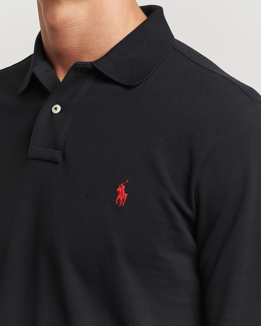 Hombres | Polos | Polo Ralph Lauren | Custom Slim Fit Long Sleeve Polo Polo Black