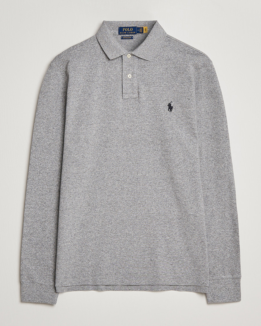 Hombres | Polos | Polo Ralph Lauren | Custom Slim Fit Long Sleeve Polo Canterbury Heather
