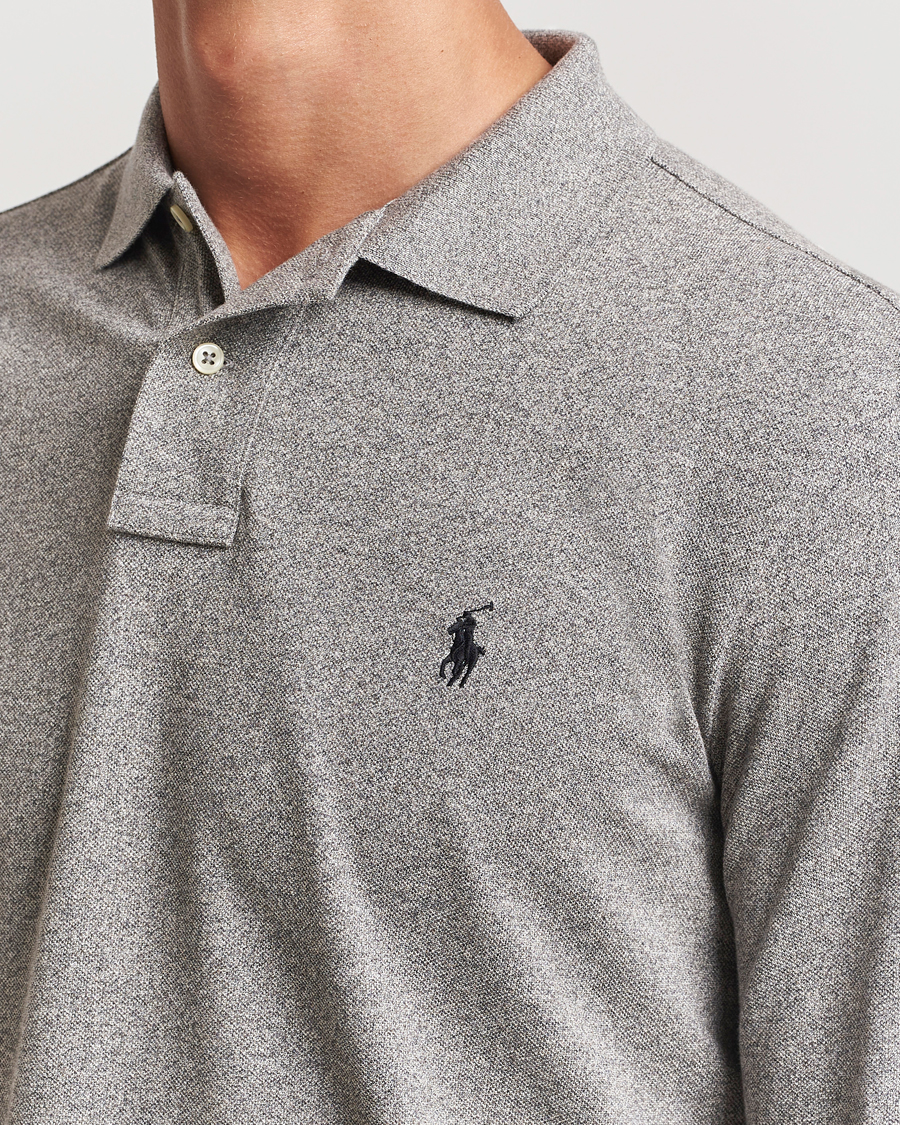 Hombres | Polos | Polo Ralph Lauren | Custom Slim Fit Long Sleeve Polo Canterbury Heather