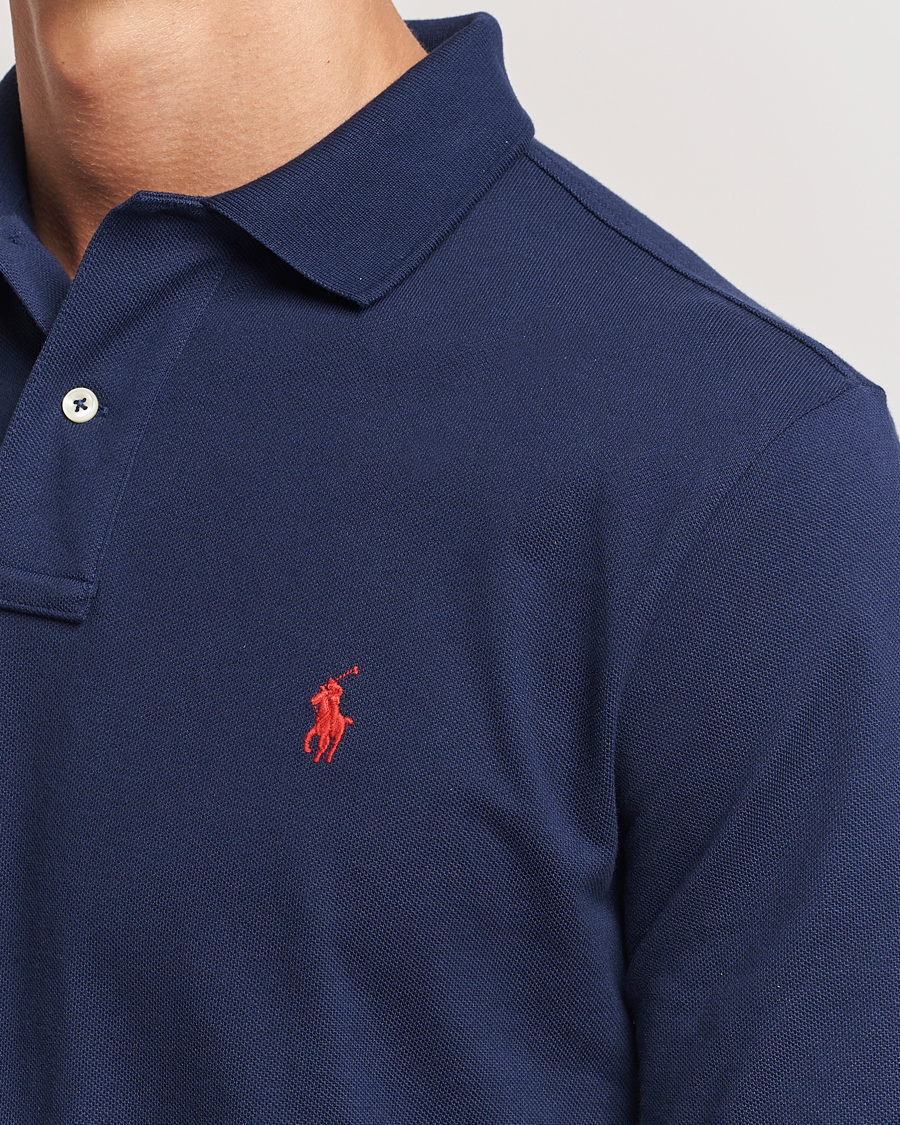 Hombres | Polos | Polo Ralph Lauren | Custom Slim Fit Long Sleeve Polo Newport Navy