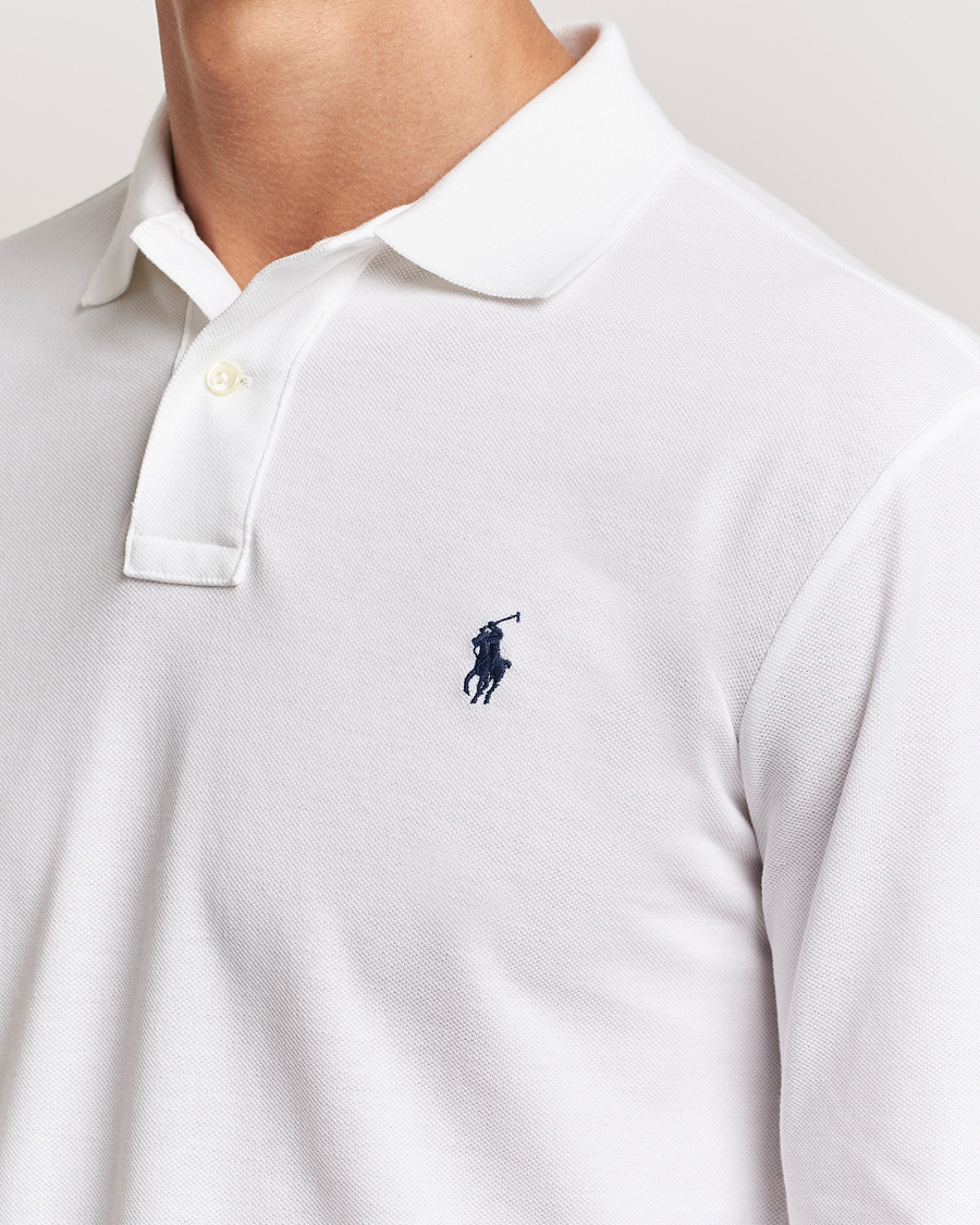 Hombres | Polos | Polo Ralph Lauren | Slim Fit Long Sleeve Polo White