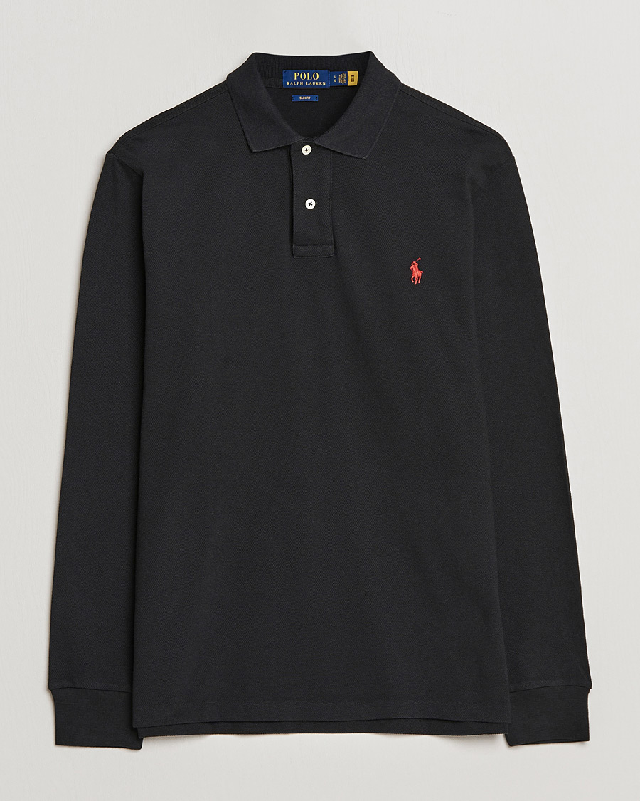 Hombres | Polos | Polo Ralph Lauren | Slim Fit Long Sleeve Polo Polo Black