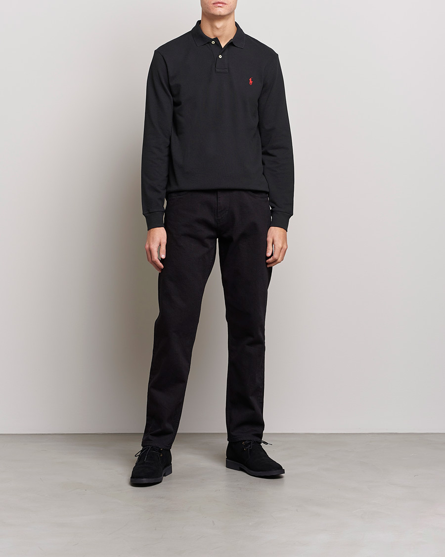 Hombres | Polos | Polo Ralph Lauren | Slim Fit Long Sleeve Polo Polo Black