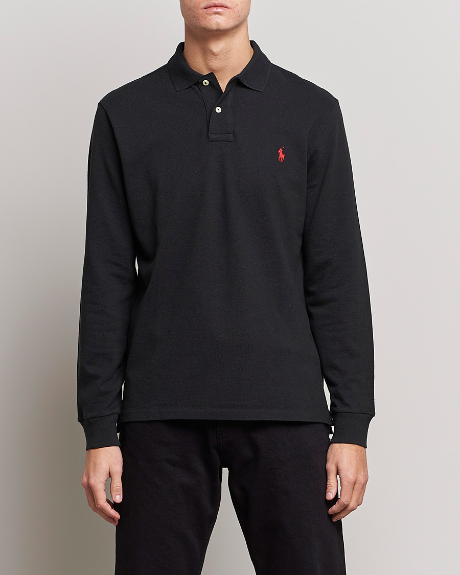 Hombres | Polos | Polo Ralph Lauren | Slim Fit Long Sleeve Polo Polo Black