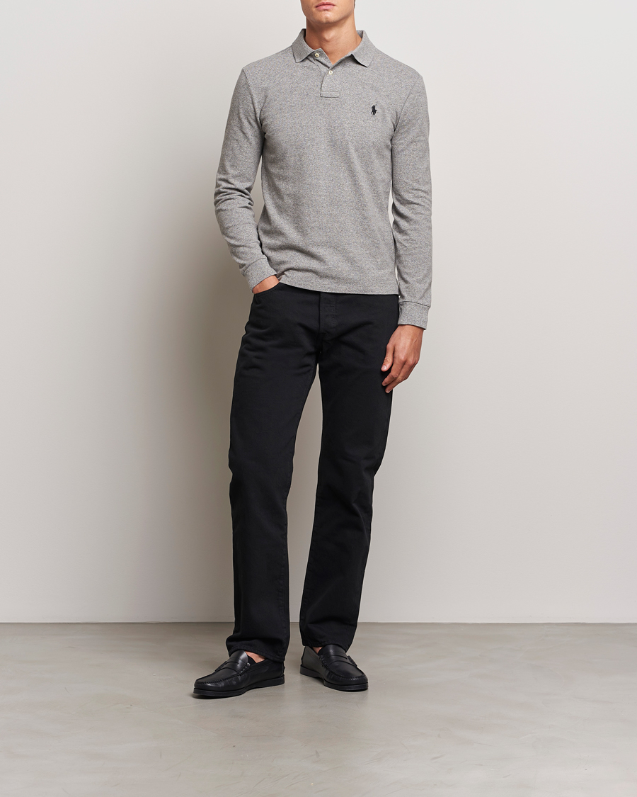 Hombres | Polos | Polo Ralph Lauren | Slim Fit Long Sleeve Polo Canterbury Heather
