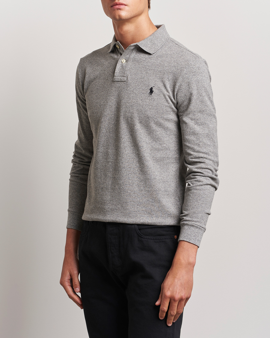 Hombres | Polos | Polo Ralph Lauren | Slim Fit Long Sleeve Polo Canterbury Heather