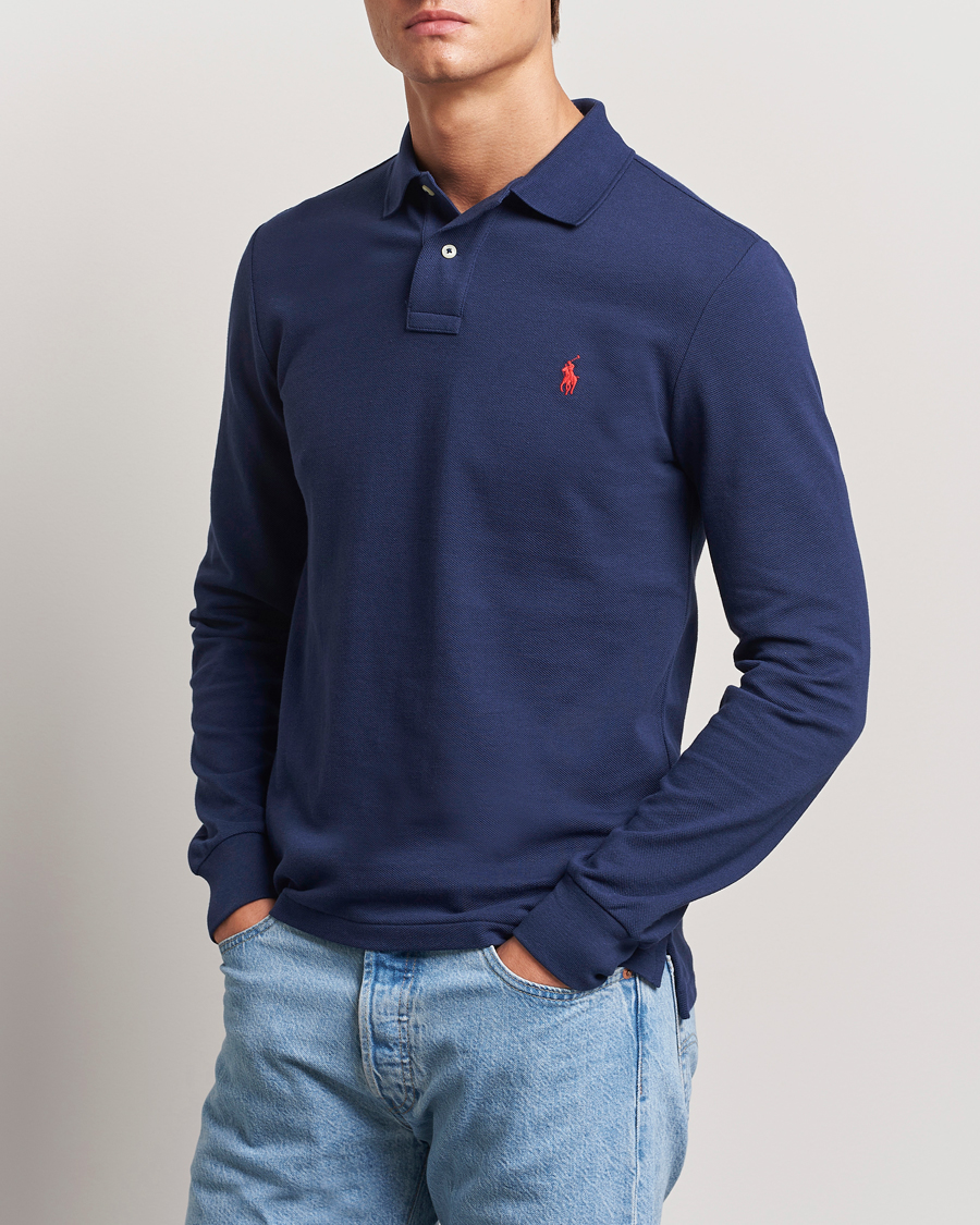 Hombres | Polos | Polo Ralph Lauren | Slim Fit Long Sleeve Polo Newport Navy