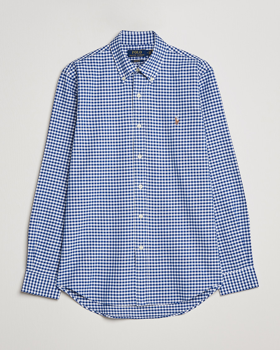 Hombres | Camisas | Polo Ralph Lauren | Custom Fit Oxford Gingham Shirt Blue/White