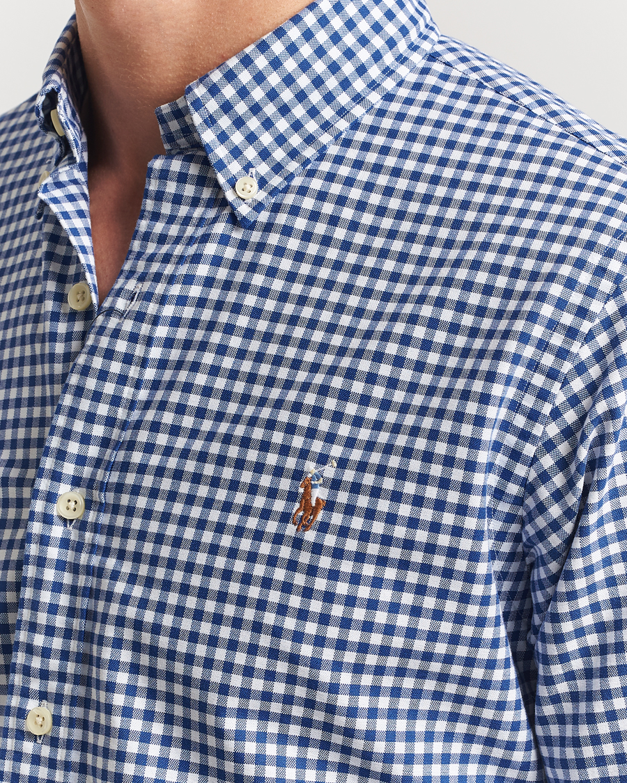 Hombres | Camisas | Polo Ralph Lauren | Custom Fit Oxford Gingham Shirt Blue/White