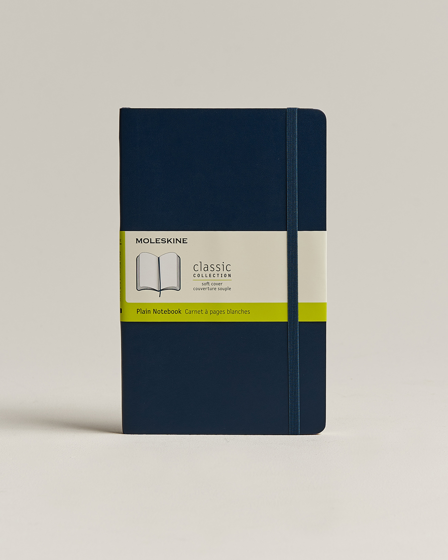 Hombres | Moleskine Plain Soft Notebook Large Sapphire Blue | Moleskine | Plain Soft Notebook Large Sapphire Blue