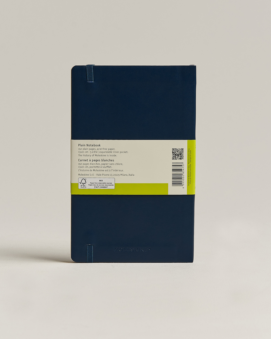 Hombres | Cuadernos | Moleskine | Plain Soft Notebook Large Sapphire Blue