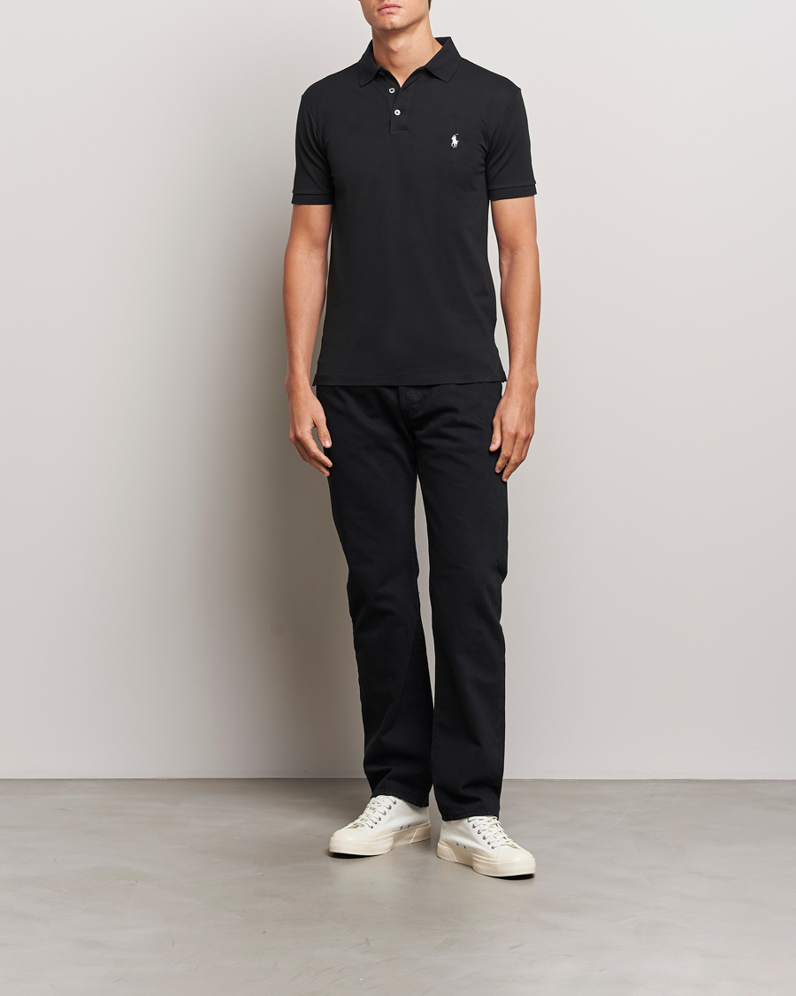 Hombres | Polos | Polo Ralph Lauren | Slim Fit Stretch Polo Black