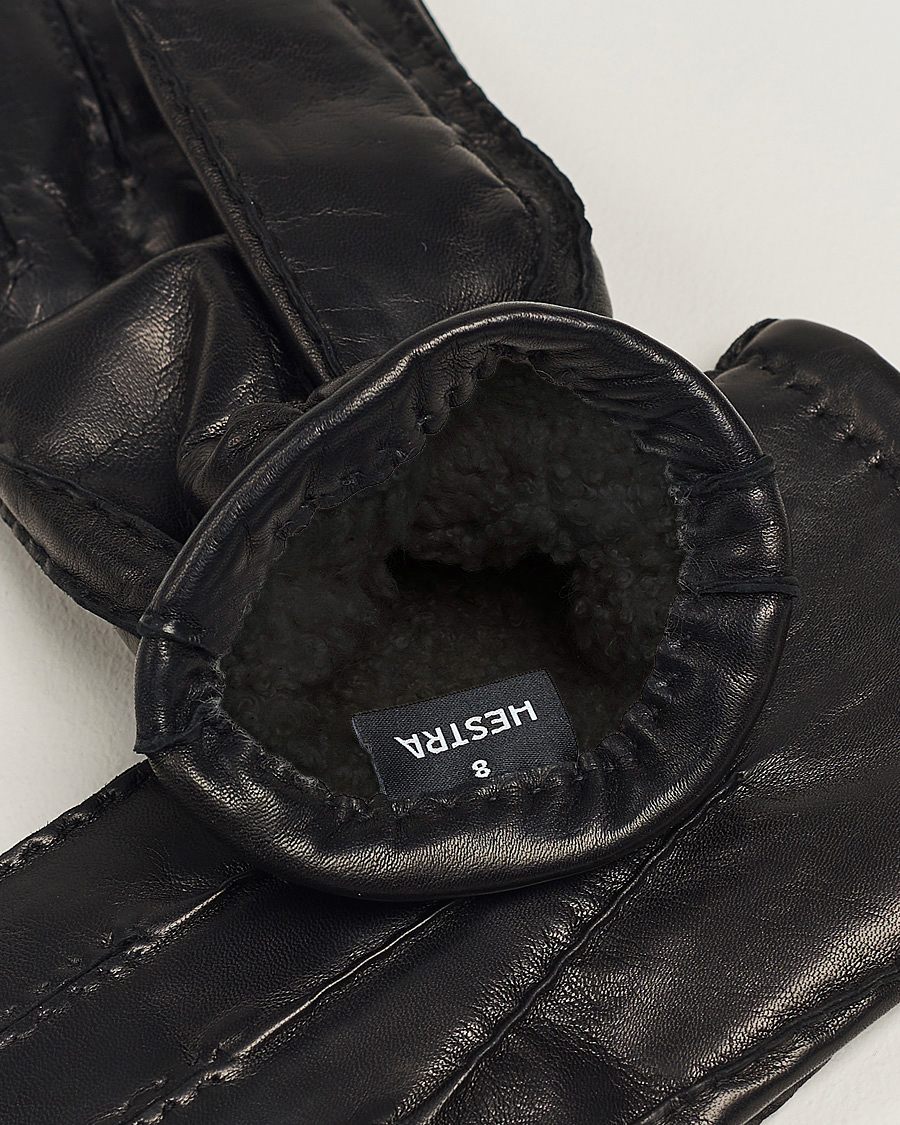 Hombres | Guantes | Hestra | George Lambskin Hairsheep Glove Black
